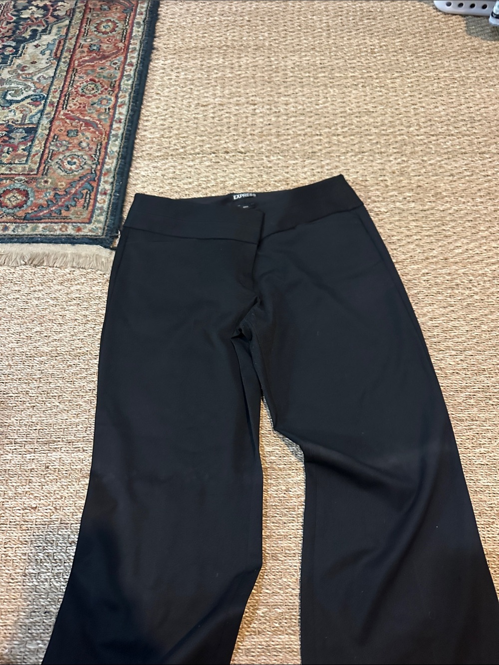 Express Black High-Rise Wide-Leg Pants